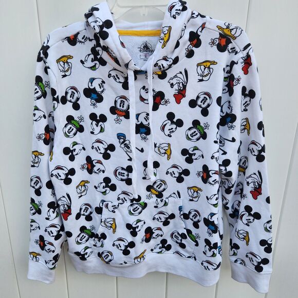Disney Tops - Disney Hoodie Sweatshirt Pullover Mickey Minnie Donald Goofy Pluto Faces…